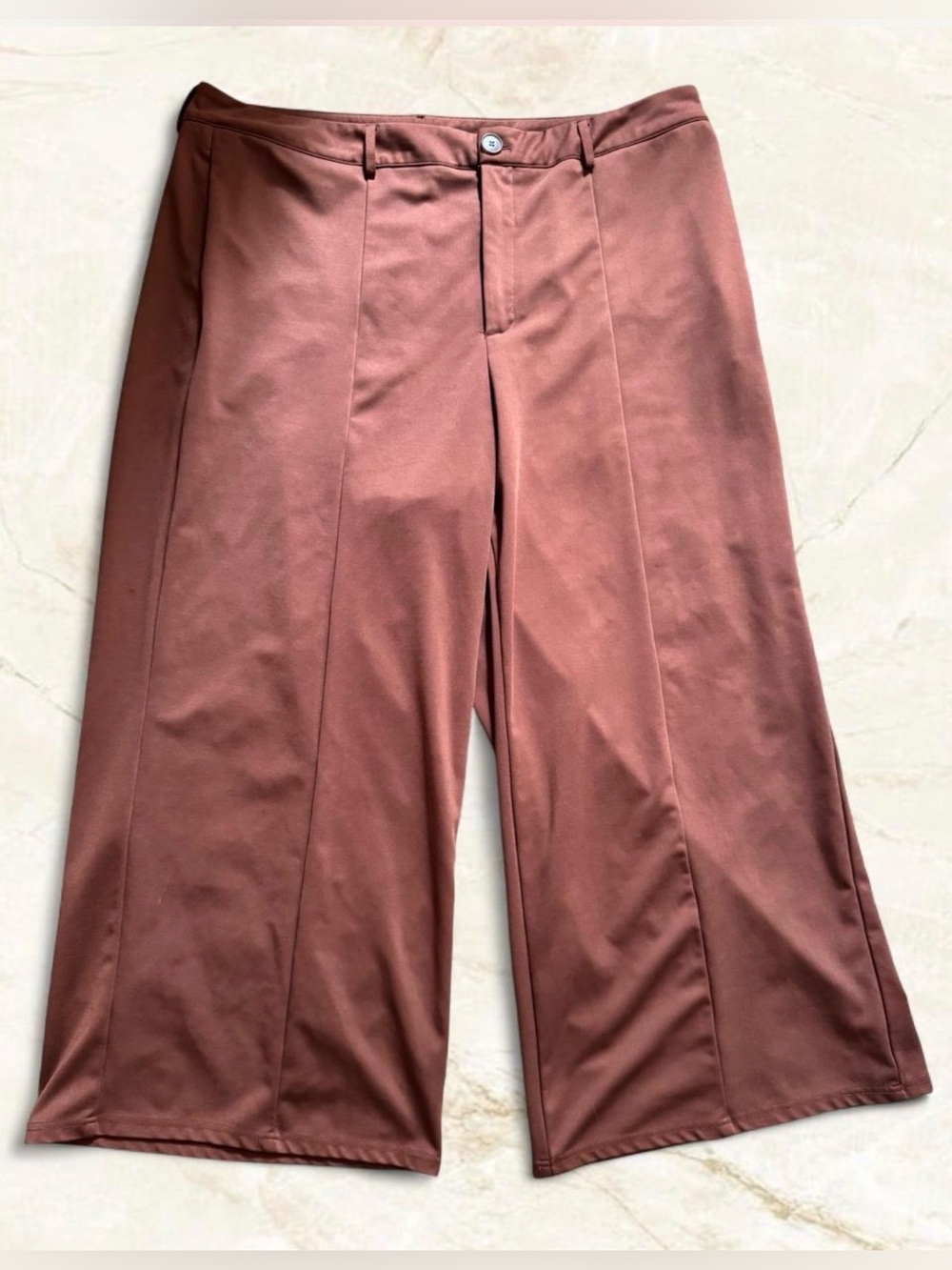 Cider brown wide leg trouser pants in 3XL